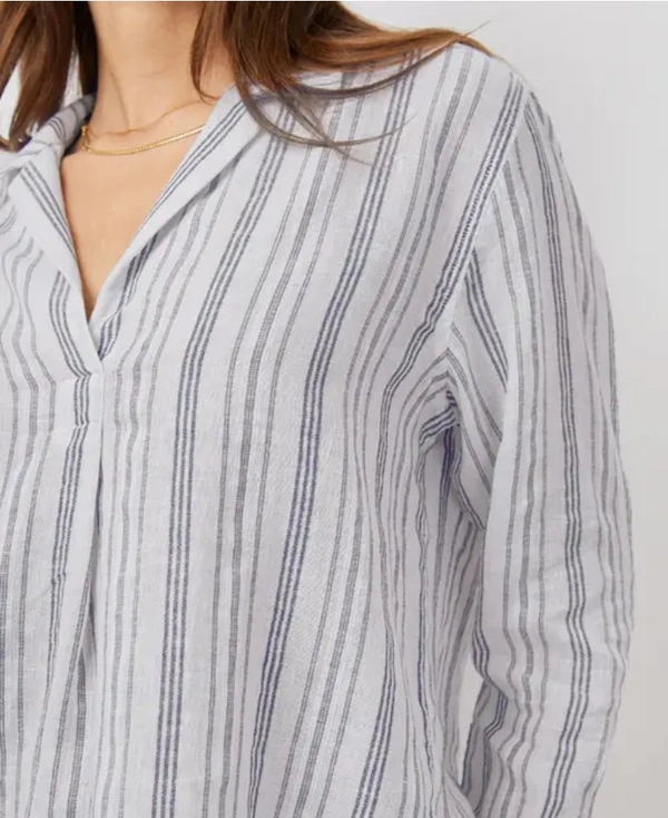 Neha Collection Women Solid Mandarin Collar White Shirt - White, XS