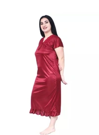 Neha Collection  Modarn Women's Nighty Stylish Maxi For Nightdress - Red, S