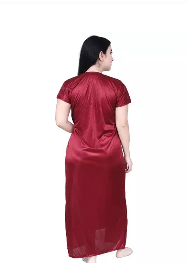 Neha Collection  Modarn Women's Nighty Stylish Maxi For Nightdress - Red, S