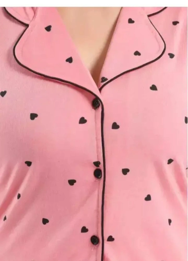 Neha Collection Cotton Night Suit For Women's - Tickle Me Pink, S