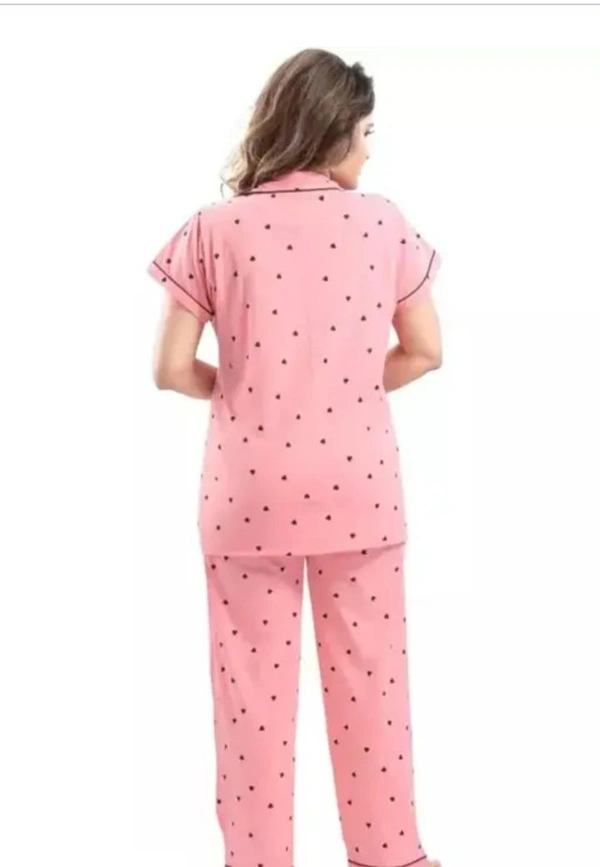 Neha Collection Cotton Night Suit For Women's - Tickle Me Pink, XL