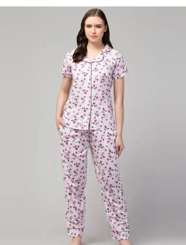 Neha Collection  Night Suit Stylish For Women's - Lavender blush, XL