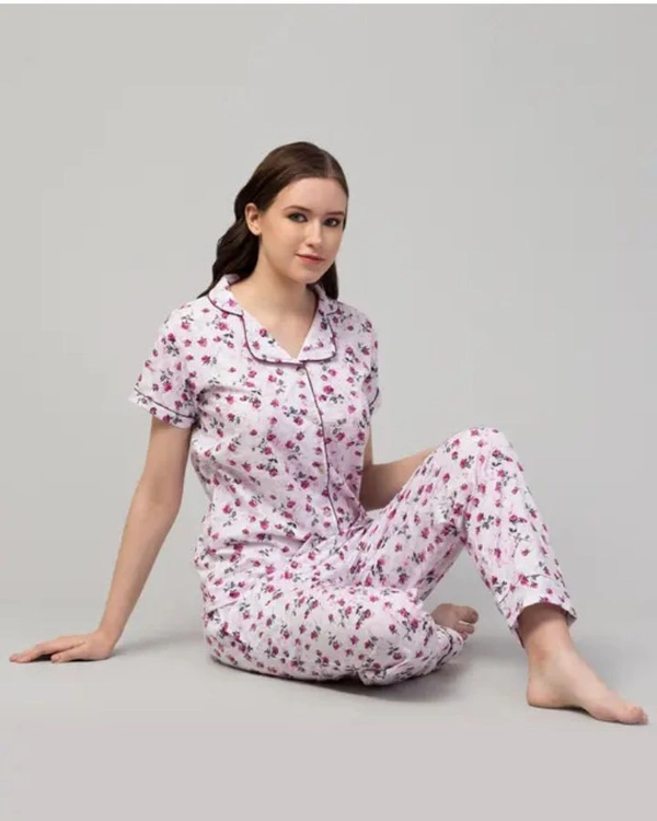 Neha Collection  Night Suit Stylish For Women's - Lavender blush, XL