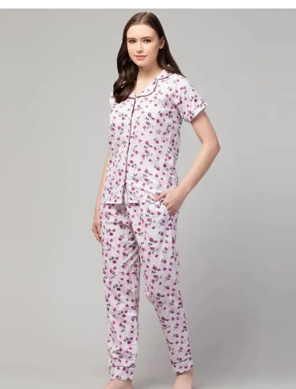 Neha Collection  Night Suit Stylish For Women's - Lavender blush, XL