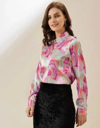 Neha Collection Women Stylish Shirt - Pink, S