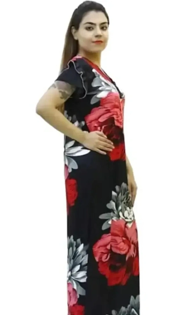 Neha Collection  Cotovia Women's Cotton Printed Maxi Nighty