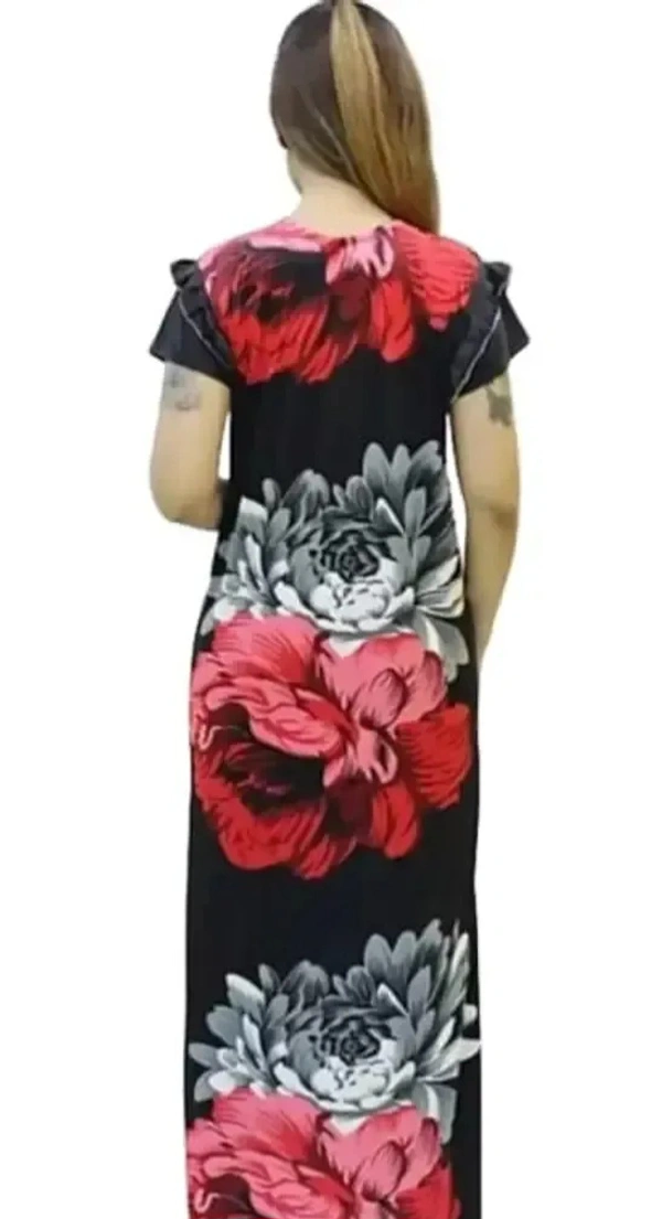 Neha Collection  Cotovia Women's Cotton Printed Maxi Nighty