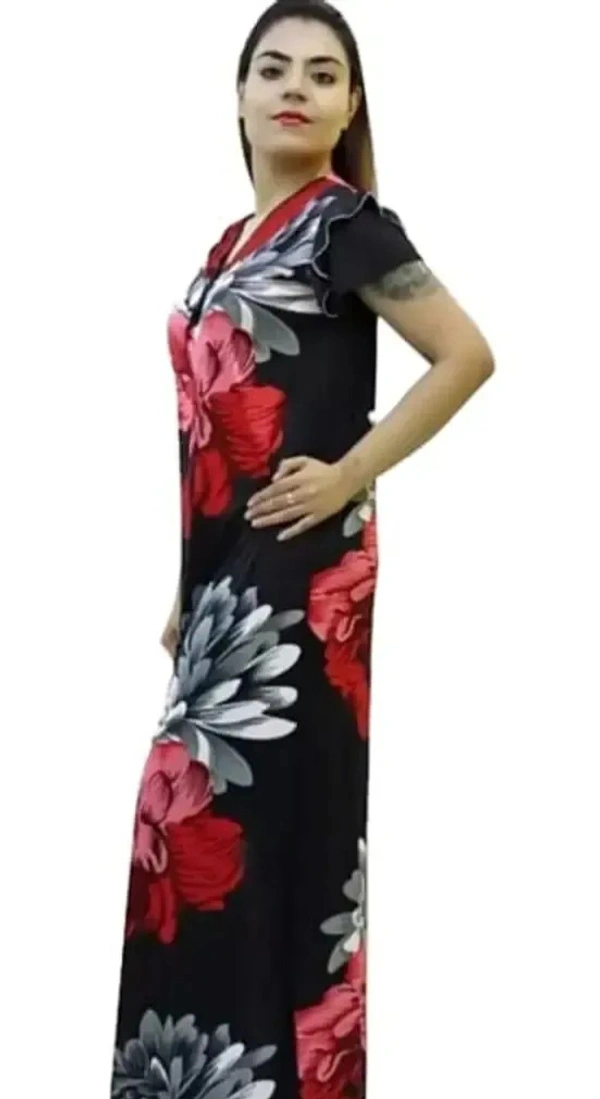 Neha Collection  Cotovia Women's Cotton Printed Maxi Nighty