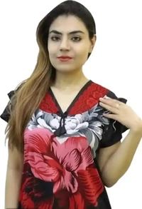Neha Collection  Cotovia Women's Cotton Printed Maxi Nighty