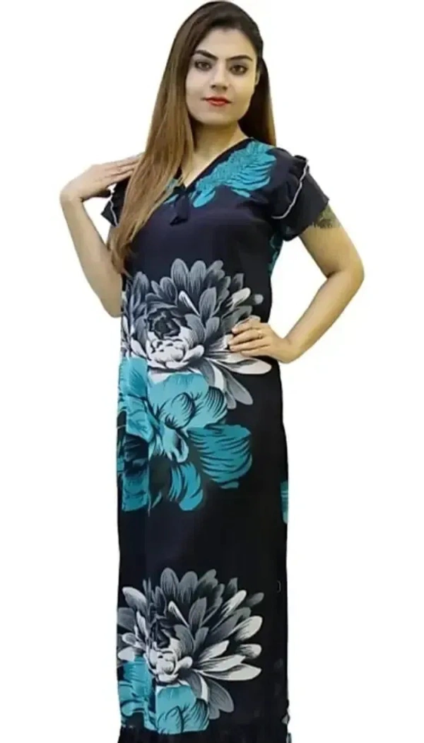 Neha Collection  Cotovia Women's Cotton Printed Maxi Nighty