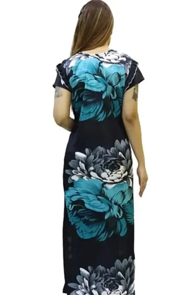 Neha Collection  Cotovia Women's Cotton Printed Maxi Nighty