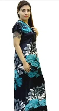 Neha Collection  Cotovia Women's Cotton Printed Maxi Nighty