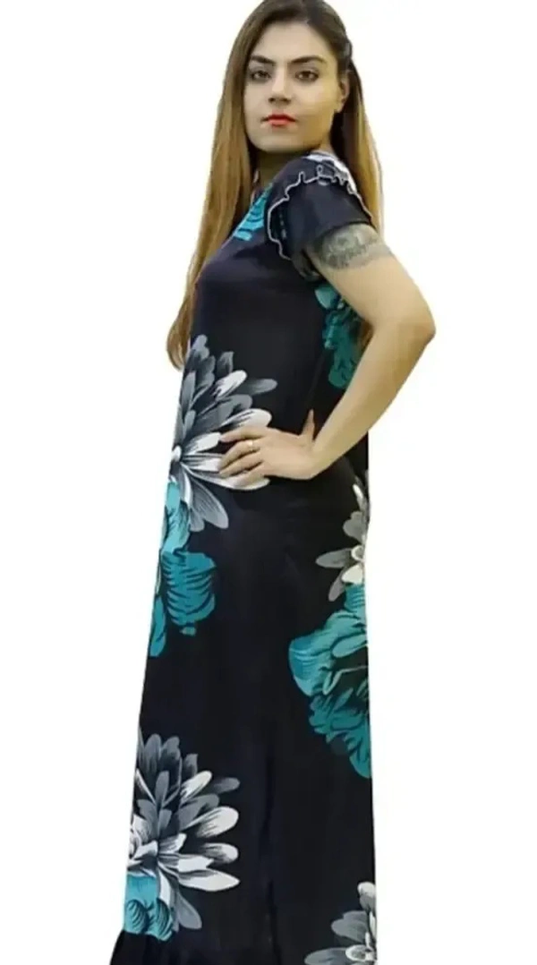 Neha Collection  Cotovia Women's Cotton Printed Maxi Nighty