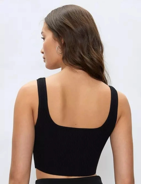 Neha Collection Women Black Tank Tap Tshirt - Black, XS