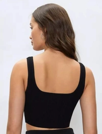 Neha Collection Women Black Tank Tap Tshirt - Black, S