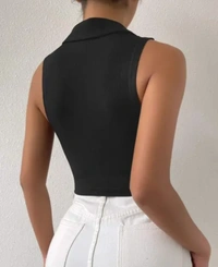 Neha Collection Women Crop T-shirt - Black, XS