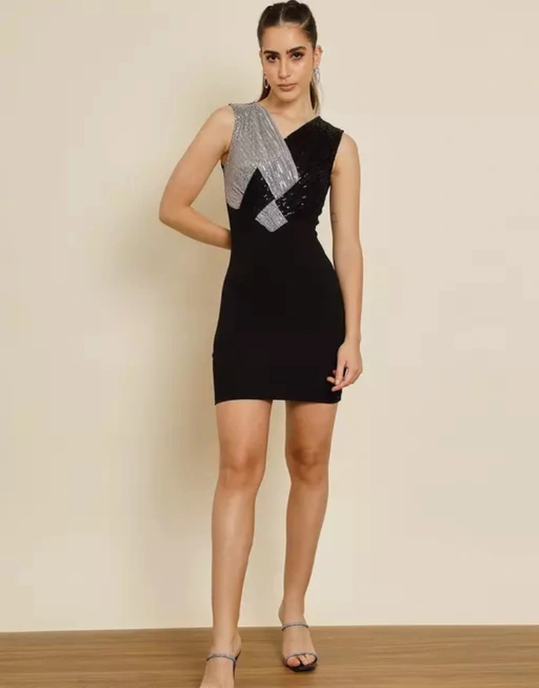 Neha Collection Women Trendy Dress - Black, L