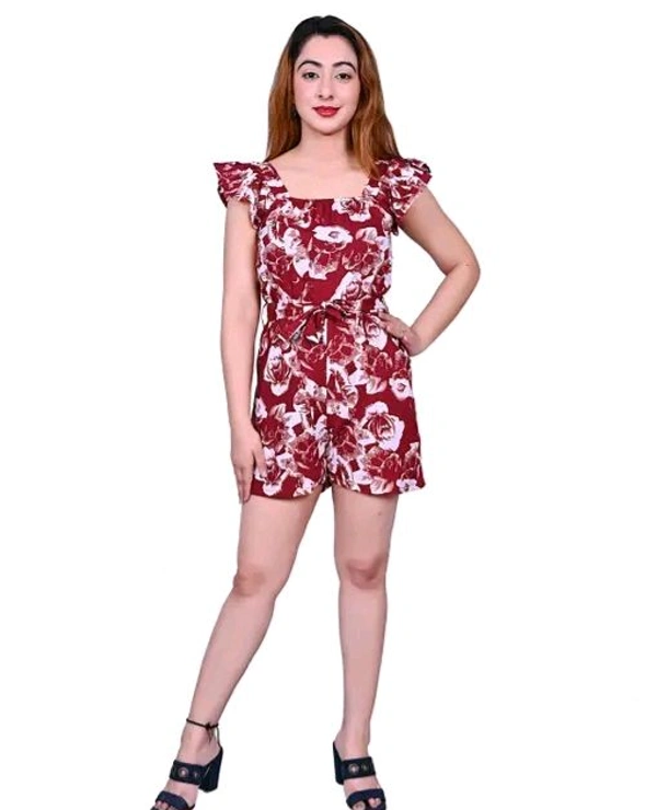 Neha Collection Women Trendy Bottom & Top Jumpsuit - S, Brick Red