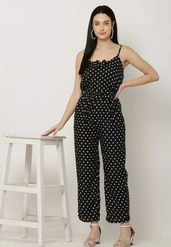 Neha Collection Women Black Colour Dot Setup Jumpsuit - Black, M