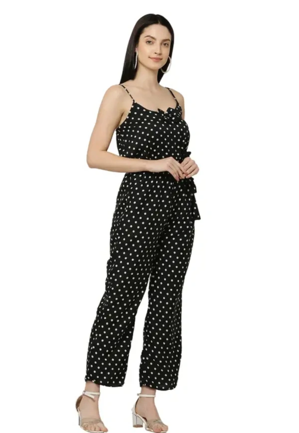 Neha Collection Women Black Colour Dot Setup Jumpsuit - Black, M