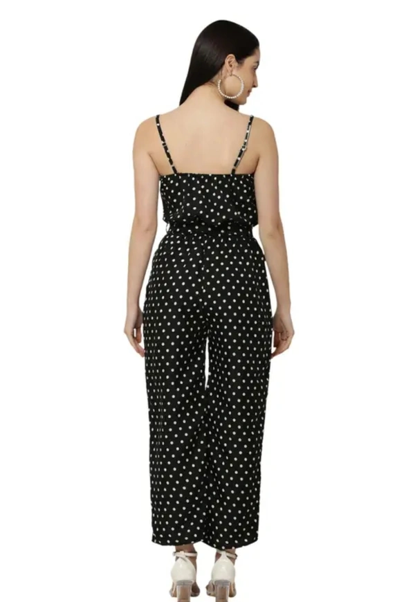 Neha Collection Women Black Colour Dot Setup Jumpsuit - Black, M