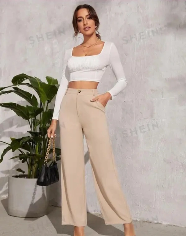 Neha Collection Women Formal Pant - Beige, 28