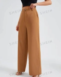 Neha Collection Women Formal Plain Pant - Brown, 30