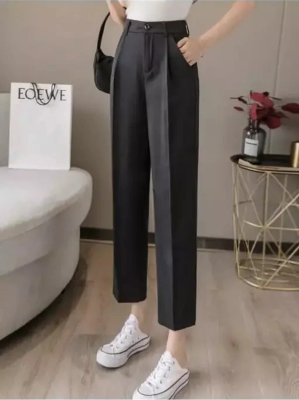 Neha Collection Women Simplicity Straight Fit Leg Pant - Black, 26