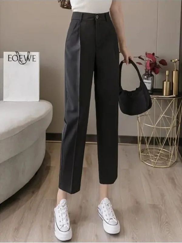 Neha Collection Women Simplicity Straight Fit Leg Pant - Black, 28