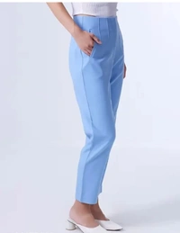 Neha Collection Women Formal Pant & Trousers - Sky Blue, M