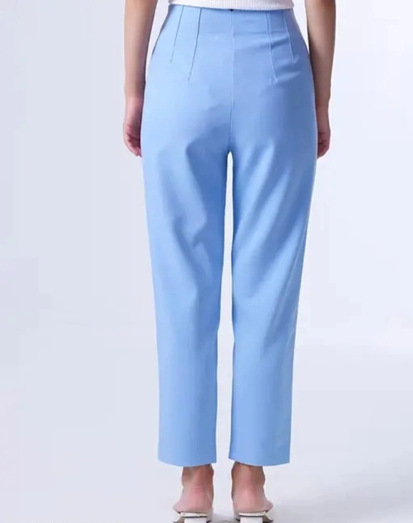 Neha Collection Women Formal Pant & Trousers - Sky Blue, XL