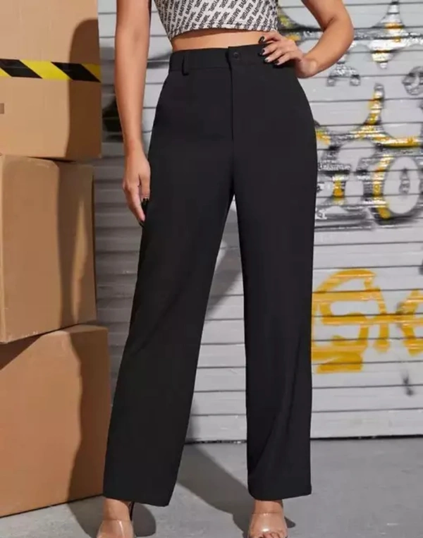 Neha Collection Women Classy Fabulous Trendy Designer Formal Pant & Trouser - Black, 26