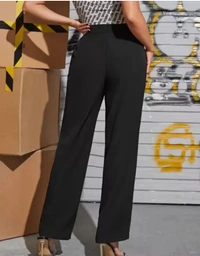Neha Collection Women Classy Fabulous Trendy Designer Formal Pant & Trouser - Black, 26