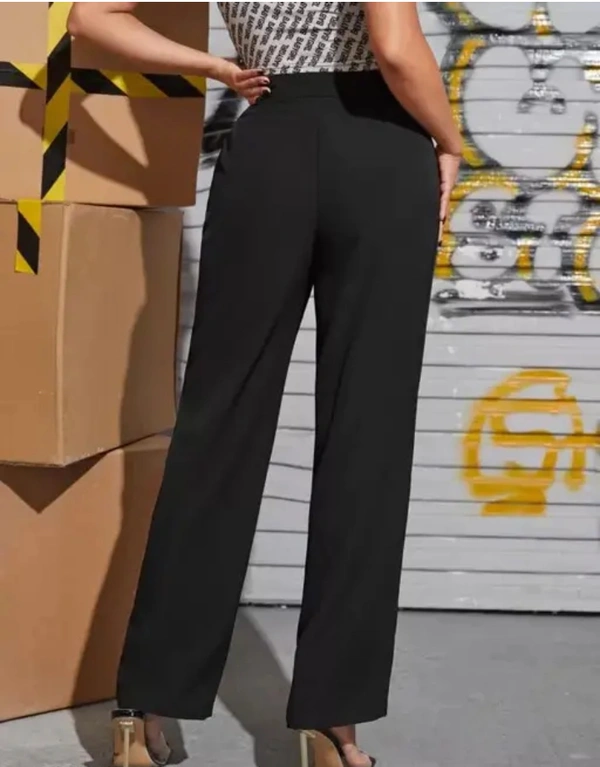 Neha Collection Women Classy Fabulous Trendy Designer Formal Pant & Trouser - Black, 26
