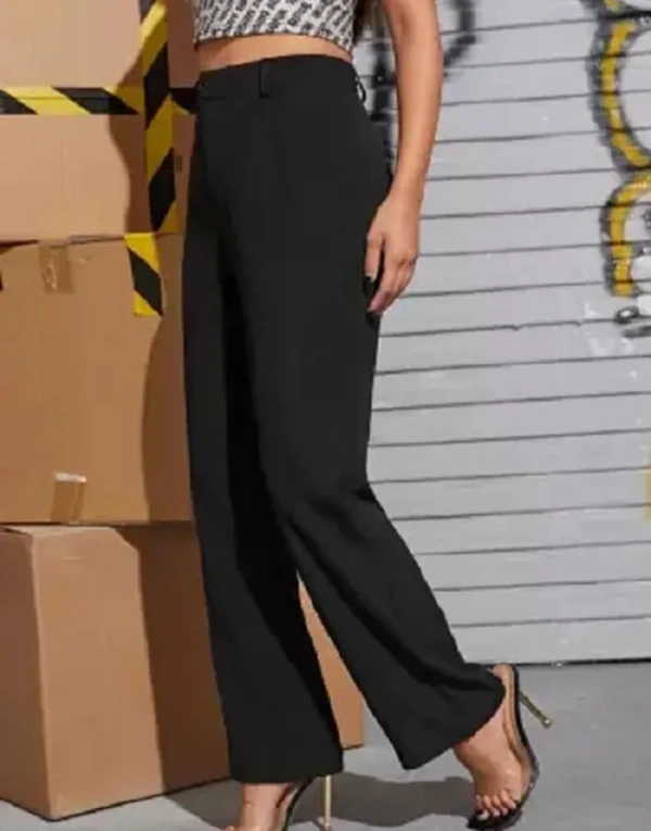 Neha Collection Women Classy Fabulous Trendy Designer Formal Pant & Trouser - Black, 26