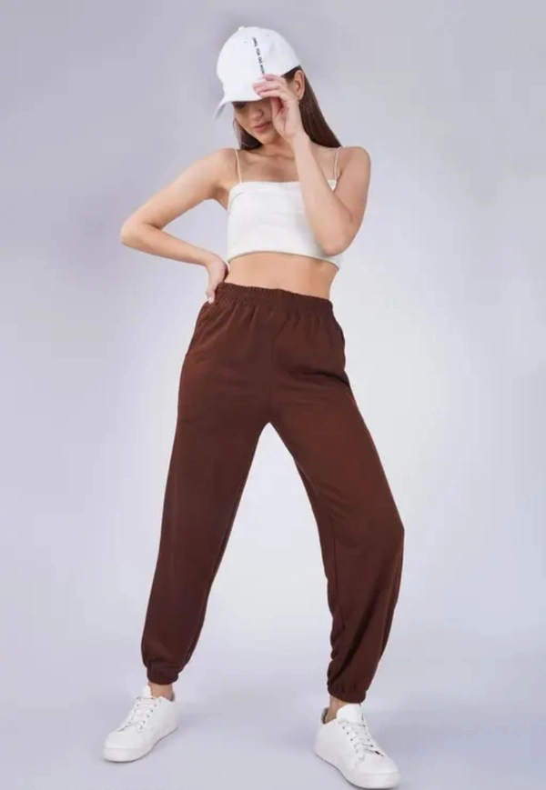 Neha Collection Women Stylish Joggers - Brown, XXL