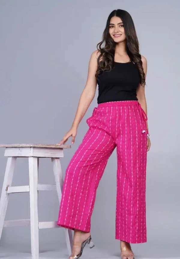 Neha Collection Women Pink Kantha Palazzo - Pink, 28