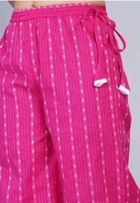 Neha Collection Women Pink Kantha Palazzo - Pink, 28