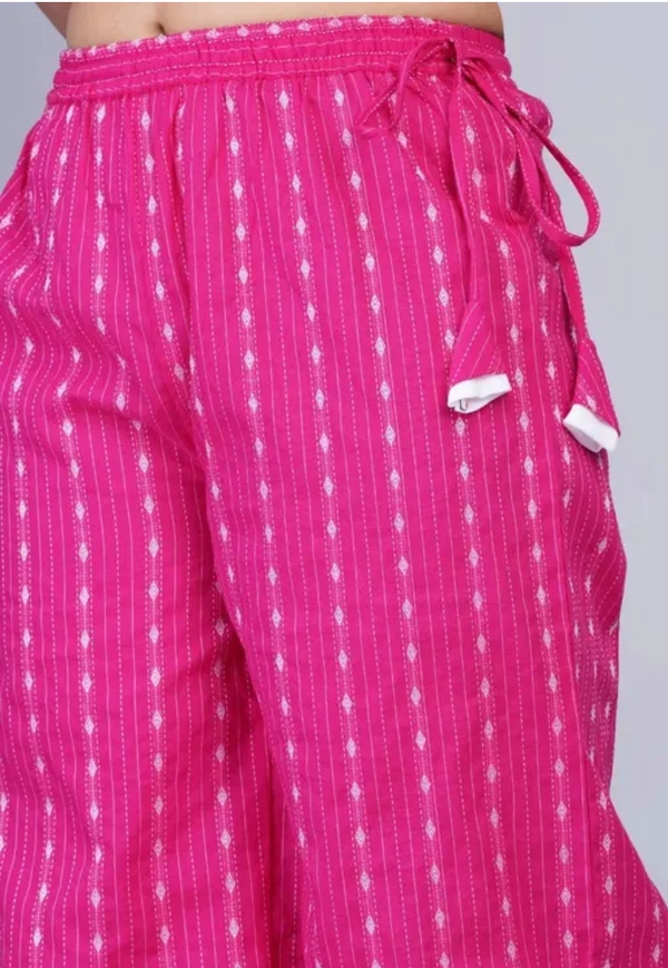 Neha Collection Women Pink Kantha Palazzo - Pink, 28