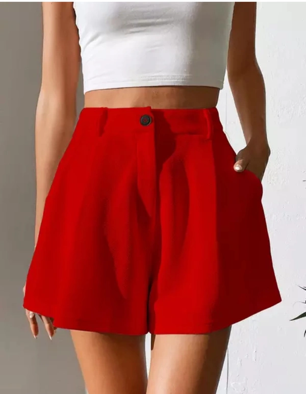 Neha Collection Trendy Comfy Women Shorts - 28, Red
