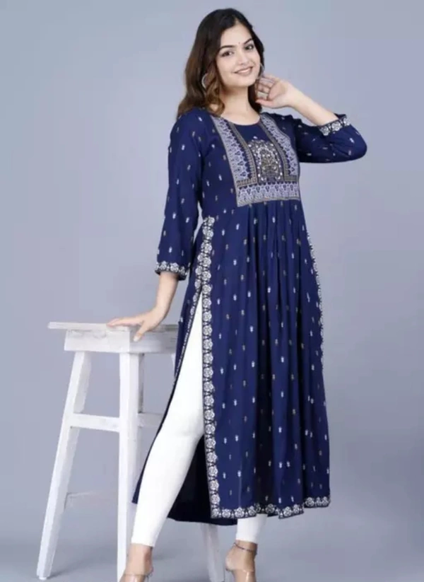 Neha Collection Women Fashionable Kurtis - Blue, XXL