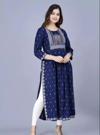 Neha Collection Women Fashionable Kurtis - Blue, XXL