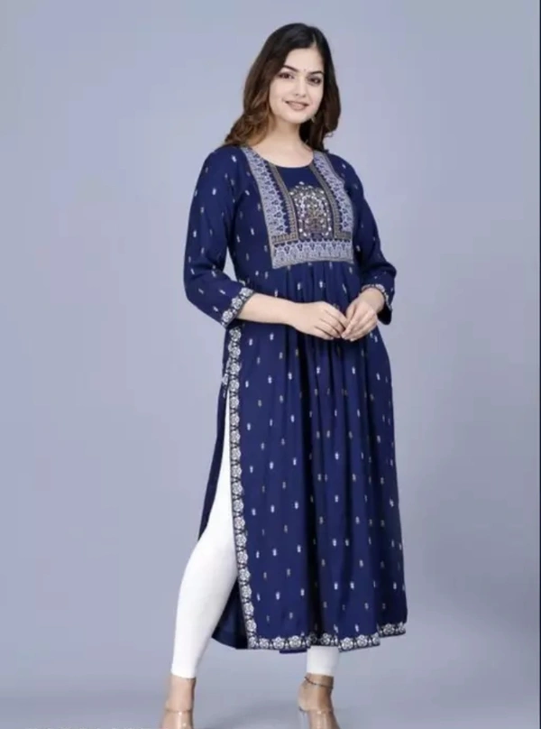 Neha Collection Women Fashionable Kurtis - Blue, XXL
