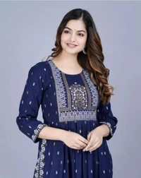 Neha Collection Women Fashionable Kurtis - Blue, XXL