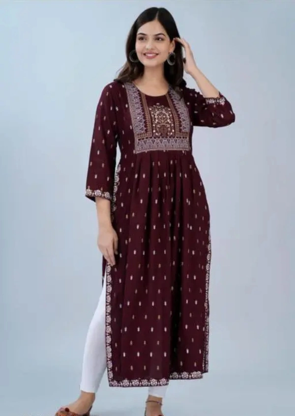 Neha Collection Women Superior Kurti - Maroon, S