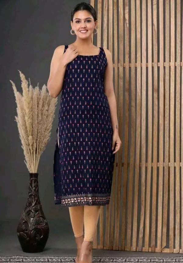 Neha Collection Women Printed Kurti - Blue, L