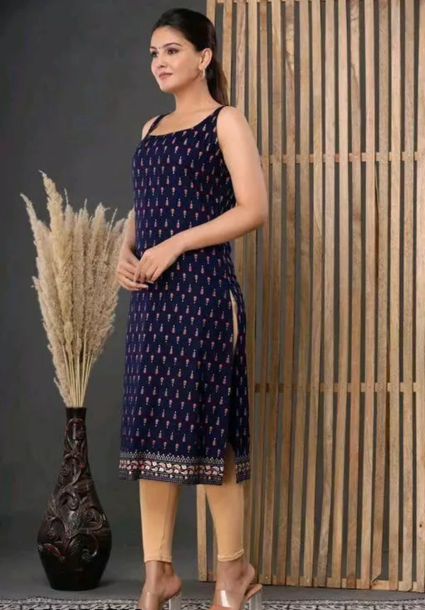 Neha Collection Women Printed Kurti - Blue, L
