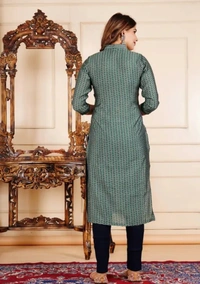 Neha Collection Women Elegant Ethnic Women Kurti - Green, XL