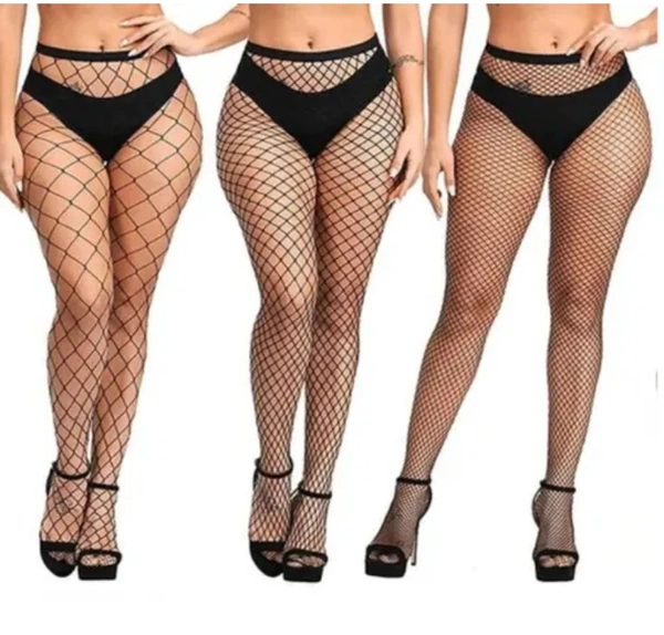 Neha Collection Women Fishnet Pantyhose - Black, Free Size