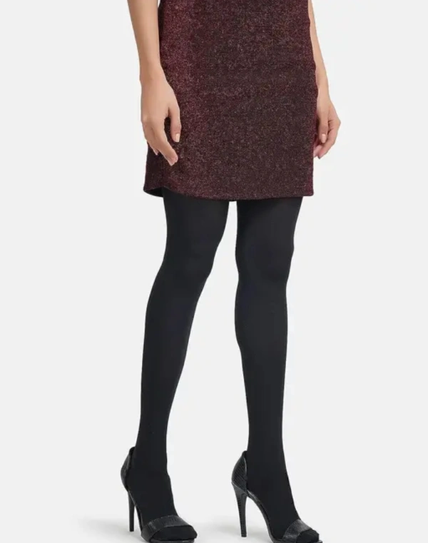 Neha Collection Women Spandex Stretch Fit Tights Pantyhose Stokin - Black, Free Size